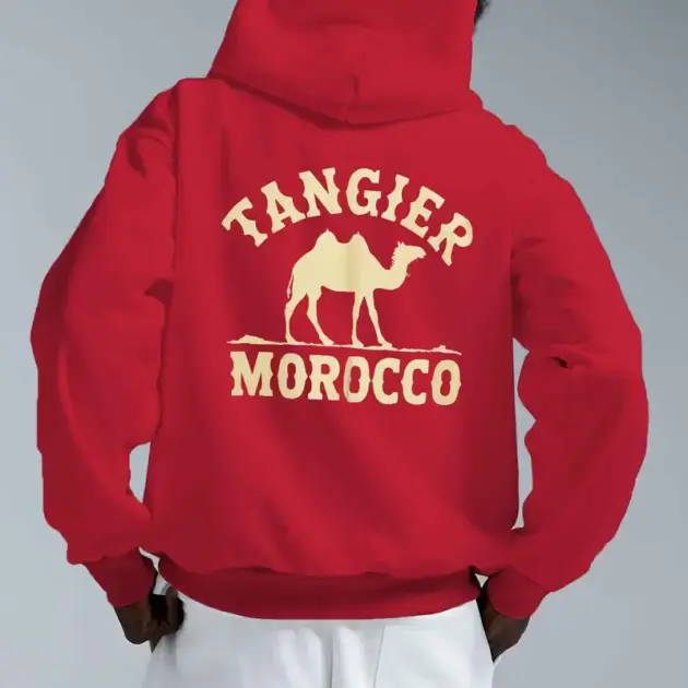 Sweat à Capuche Graphique Tangier Maroc