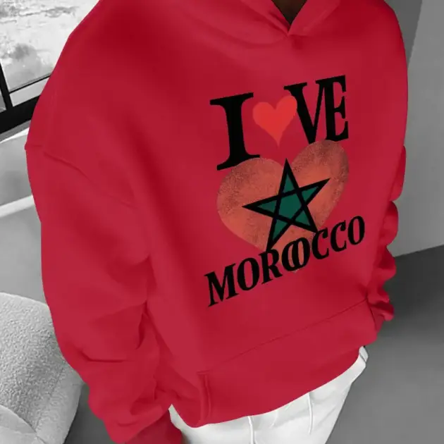 Sweat à Capuche "J'aime le Maroc"