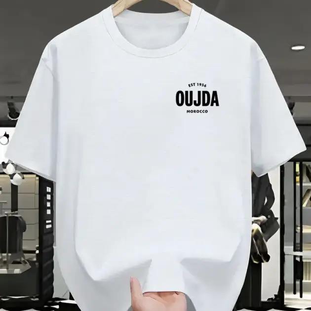 T-shirt Imprimé Typographie Oujda Maroc