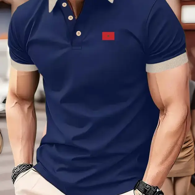 Polo inspiré du drapeau marocain