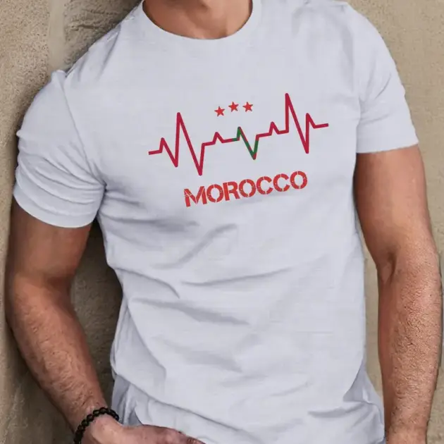 T-Shirt Imprimé Géométrique d'Inspiration Marocaine