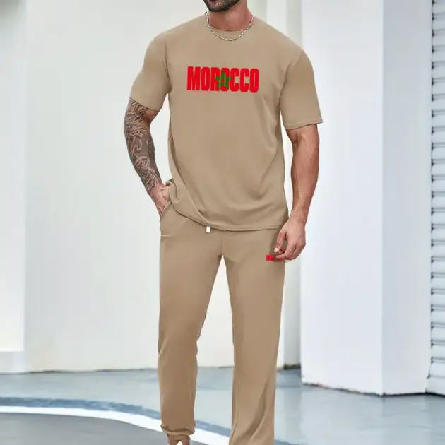Ensemble décontracté 2 pièces, imprimé Maroc