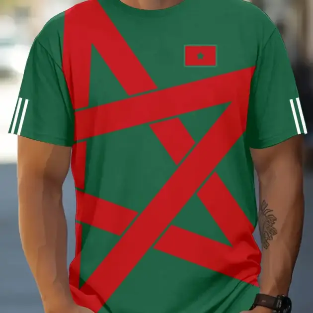 T-Shirt Homme Marocain à Imprimé 3D