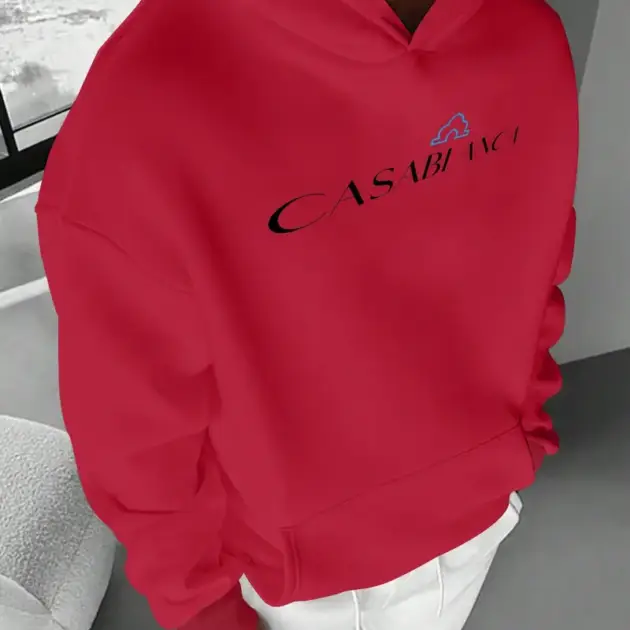 Sweat à capuche décontracté avec logo «Casablanca»