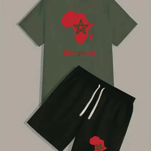 Ensemble T-shirt et short décontracté Maroc