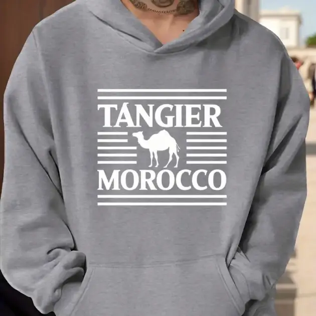 Sweat à Capuche Imprimé Graphique Tanger