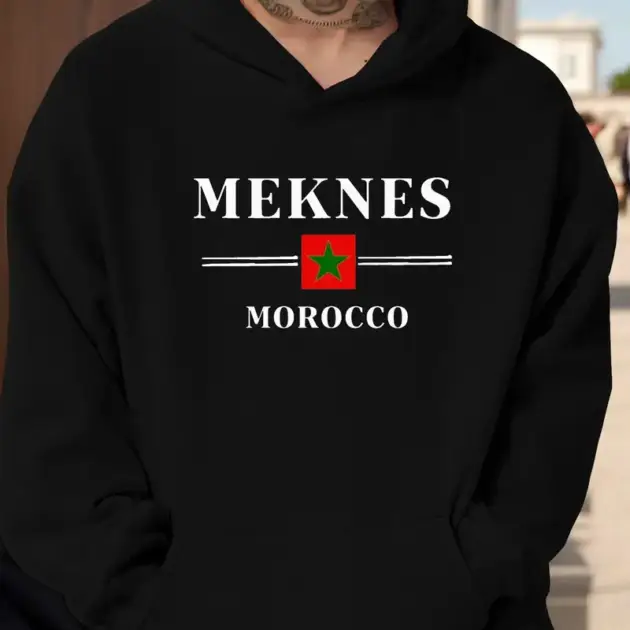 Sweat à Capuche Graphique Meknès Maroc
