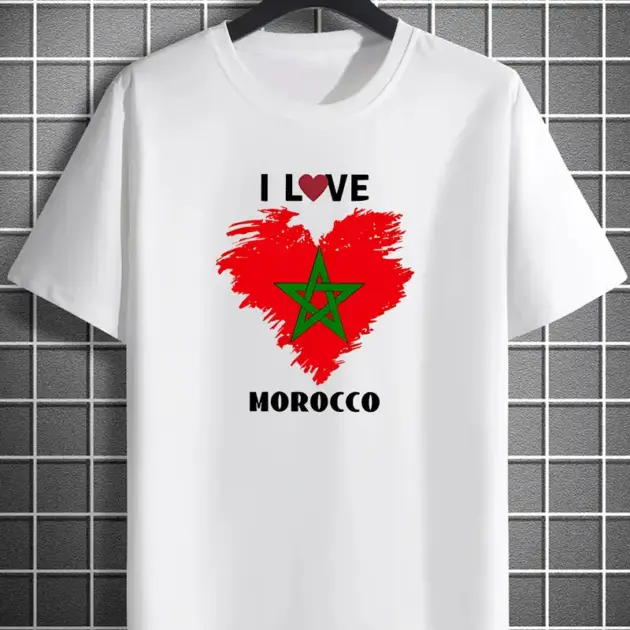 T-shirt Imprimé J'adore le Maroc