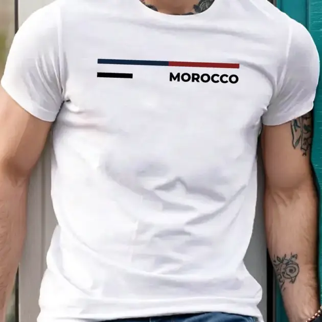 T-shirt Imprimé Géométrique d'Inspiration Marocaine