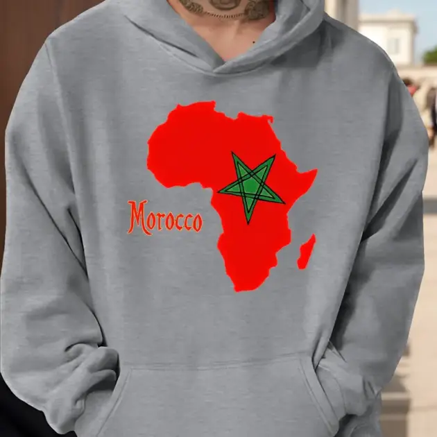 Sweat à Capuche Grande Taille Fierté Marocaine