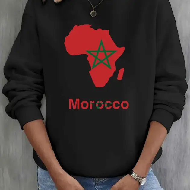 Sweat-shirt Imprimé Graphique de Maroc