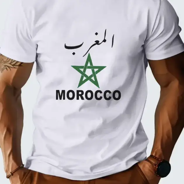 T-shirts drapeau du pays du Maroc