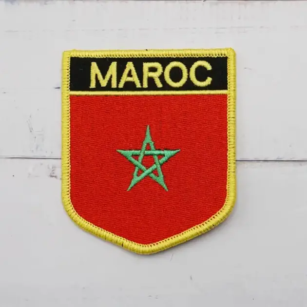 Patch brodé d'étoile de drapeau marocain