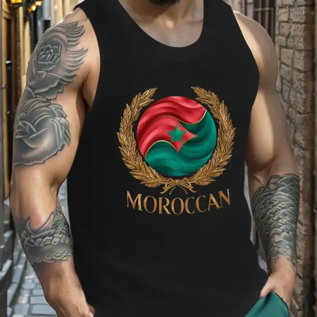 Gilet avec drapeau marocain